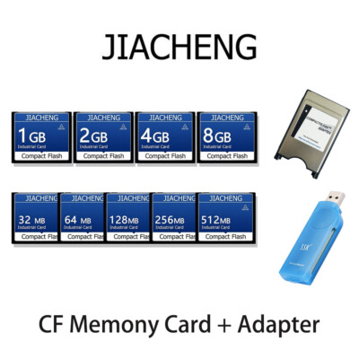 New CF Memory Card 32MB-8GB industrial Compact Flash Card + Card Reader Adapter