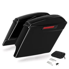5" Stretched Saddlebags 6" x 9"Speaker Cutout Fit For Harley Touring 14-24 Black