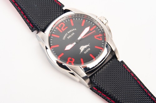 Tommy Bahama Relax RLX1141 Men's Wrist Watch Red and Black Oversized V27