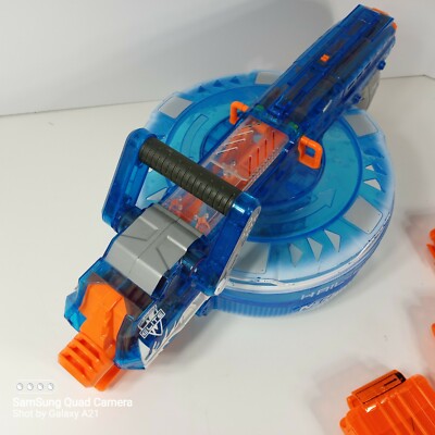ultra rare Nerf Hail Fire Sonic Ice blue elite blaster gun w