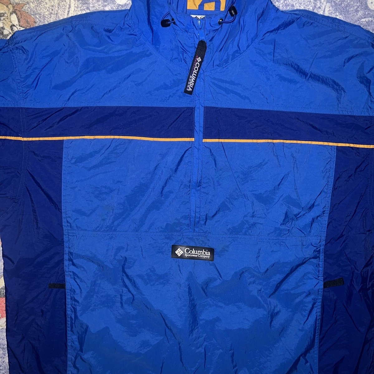 Vintage レア Columbia Anorak Ski Jacket Columbia Jacket Vintage Half Zip Anorak Ski Snow Rain Jacket