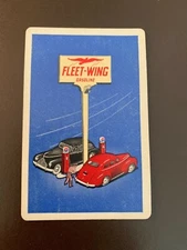 Fleet-Wing Gasoline vintage 1940's swap card - classic service station image