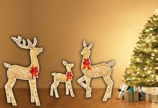 Decorazione RENNA di Natale con luci famiglia Renne