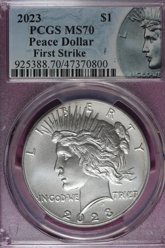 2023 PCGS MS70 FIRST STRIKE PEACE DOLLAR #B46728