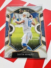 2020 Panini Select Justin Herbert Rookie Card RC #44 Concourse Level Chargers. rookie card picture