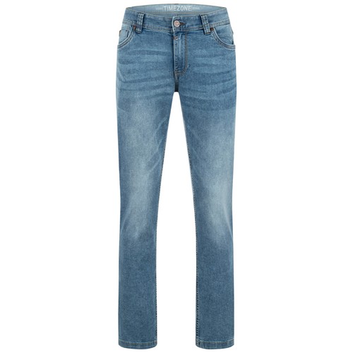 Pantaloni Jeans Timezone EduardoTZ Eduardo Slim Fit - Blue Denim Wash Comodi Uomo - Foto 10 di 13