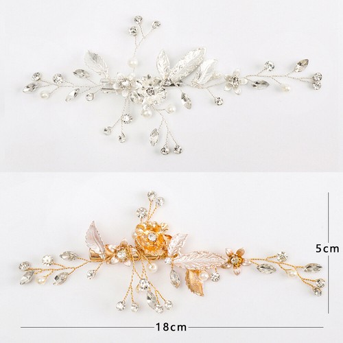 Accessories Alloy Flower Hair Pins Bride Headwear Crystal Hair Clip for Bridal - Picture 2 of 14