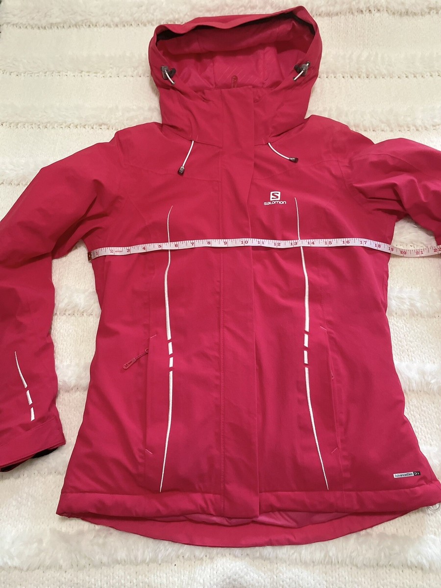 スノーボード SALOMON Advanced Skin Dry 10K Ski Jacket Salomon AdvancedSkin Dry 10K Women's Jacket Size L