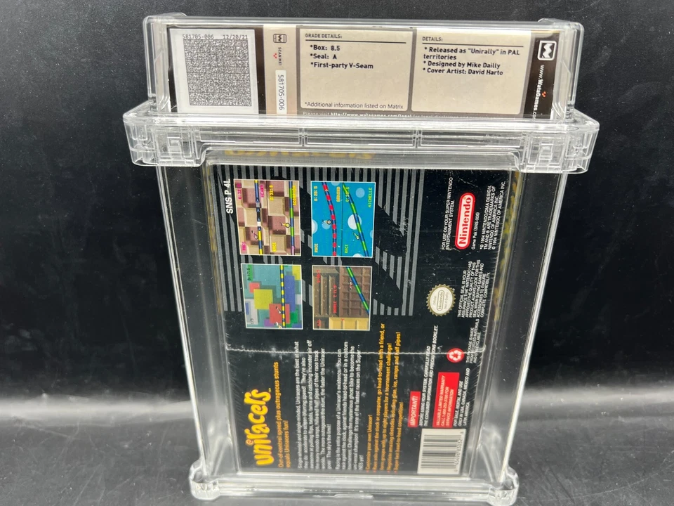 Uniracers Nintendo SNES WATA 8.5 A FACTORY SEALED RARE VGA - Image 2 of 4