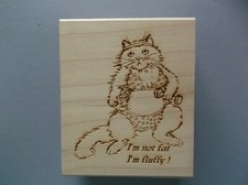 CREATIVE IMAGES RUBBER STAMPS CISTAMPS FLUFFY CAT NEW wood STAMP Last one