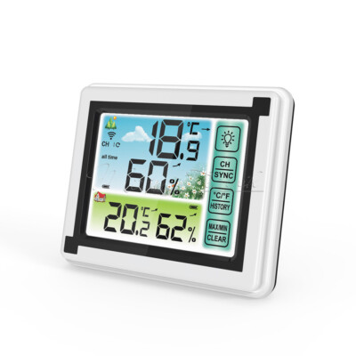 Digital LCD Indoor Outdoor Weather Station Clock Thermometer Hygrometer Wireless