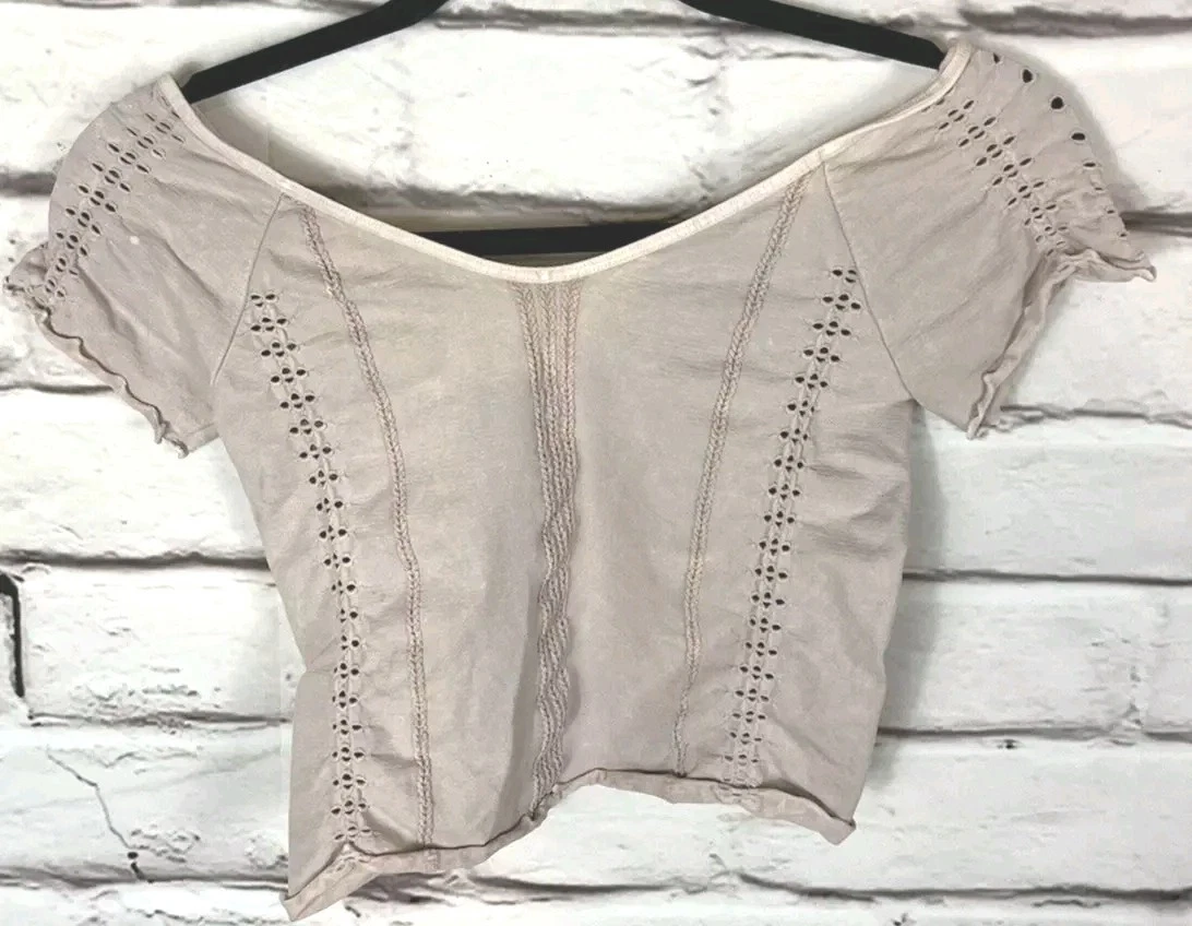 free-people-movement short sleeve crop shirt