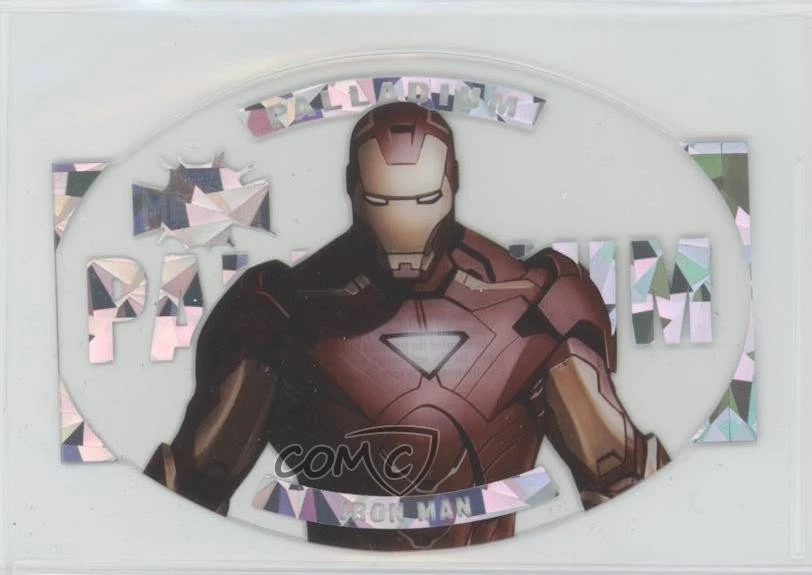 2022 Upper Deck Marvel Metal Universe Spider-Man Palladium Iron Man #17P 0f5t