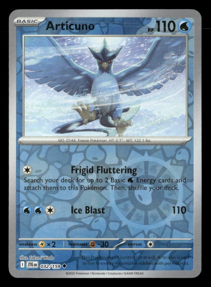 Articuno 032/159 UC Journey Together Reverse Holo NM/M Pokemon