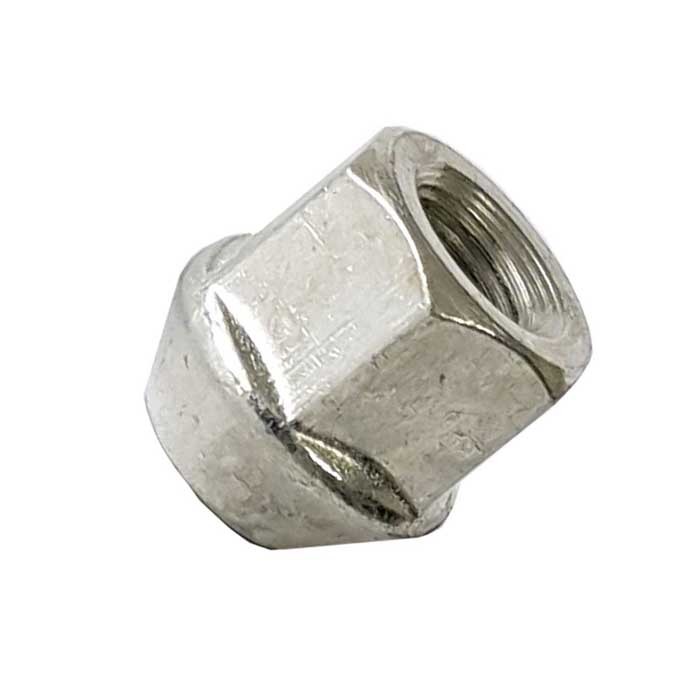 1x Open lug nut M12x1.5 tapered 60° chrome for Toyota, 4 Runner I 4x4, 4 Runner