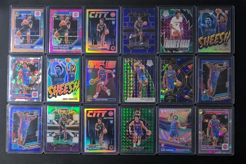 2024-25 Panini Ausar Thompson 18 Rookie Card Lot - 2 # Glitters & Prizm Rookies!