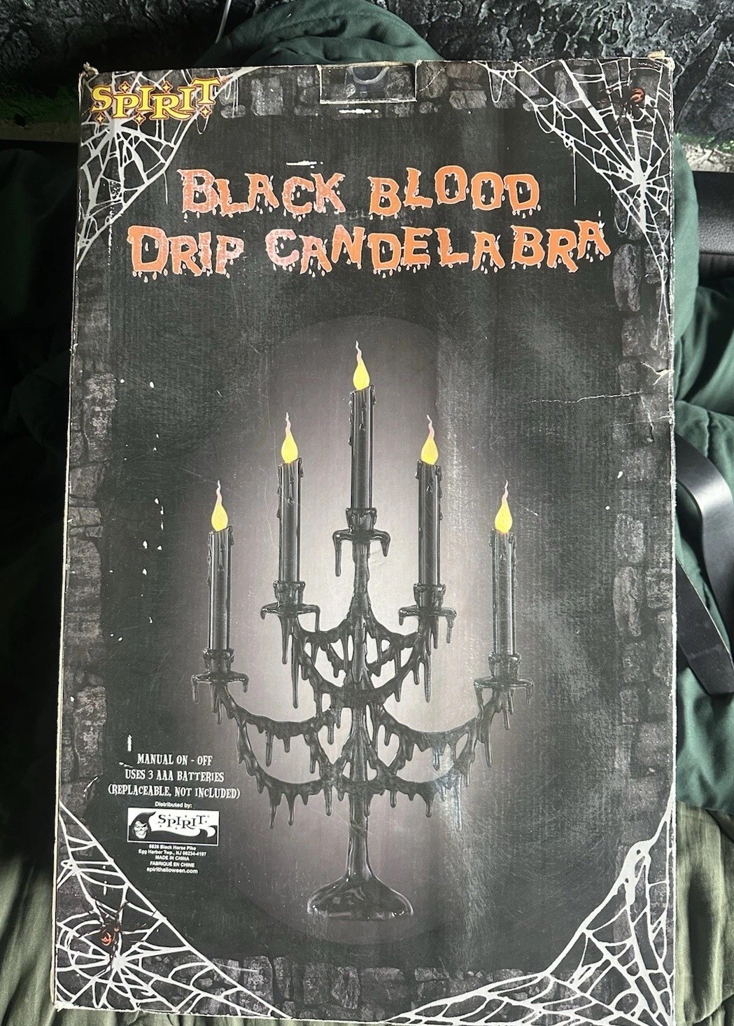 Spirit Halloween Black Blood Drip Candelabra