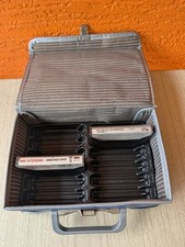 Vintage 12 Slot Cassette Tape Carrying Case Blue Vinyl 1970s