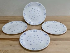 Corelle Provincial Blue Dinner Plates 10.25" Set of 4 Vintage Cottagecore Floral