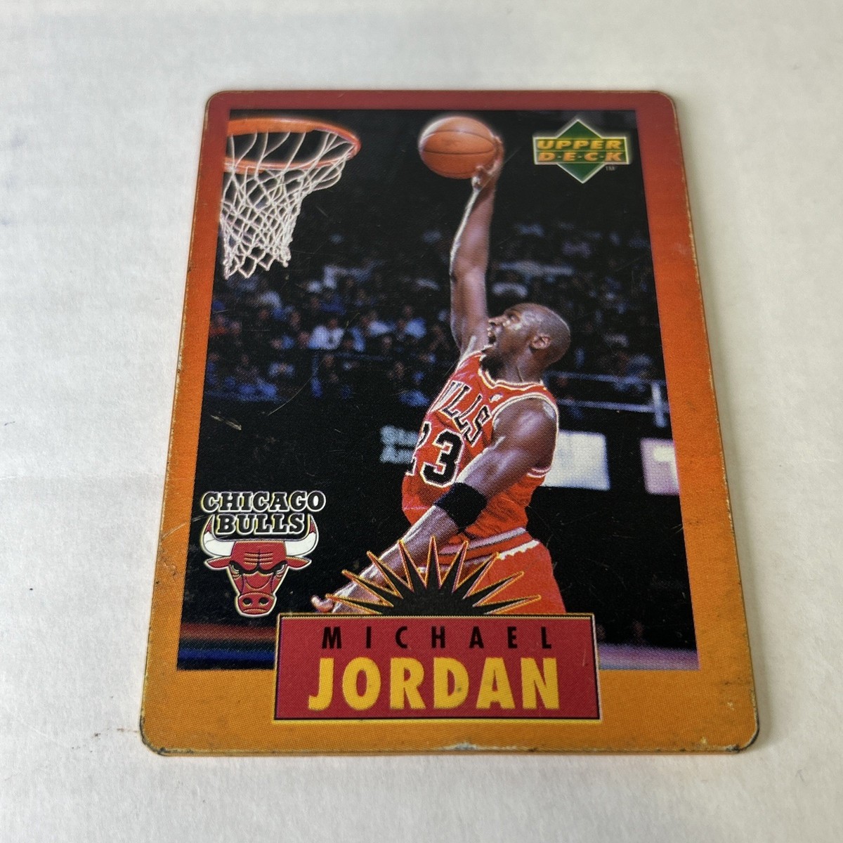 1996 Upper Deck Michael Jordan #2 Chicago Bulls Metal Card Red