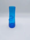 Vintage Blenko Crackle Glass Mini Vase - Design #60-A Blue