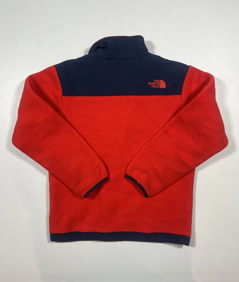 Chaqueta polar The North Face Polartec para niños mediana 10/12 naranja azul marino abrigo con cremallera Foto 2 de 4