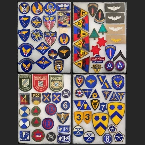 Lot of 86 Military Patches / Badges / Insignia: World War 2, inc. Balloon Pilots