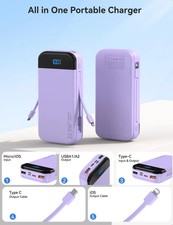 Portable Charger 32000mAh, 22.5W QC 3.0 PD 20W Smart LED Display Fast Charging