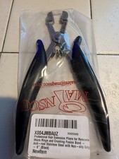 MANGO Hair Extension Pliers 6 in Black Non-Slip Grip Stainless Steel