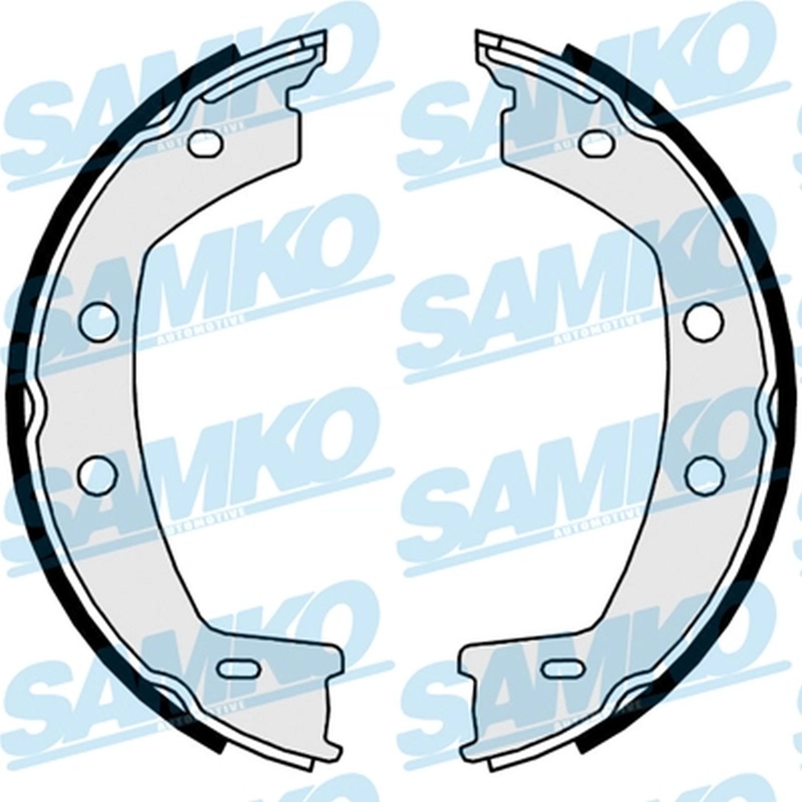 ORIGINAL® SAMKO 89950 Bremsbackensatz, Feststellbremse Hinten für Land Rover