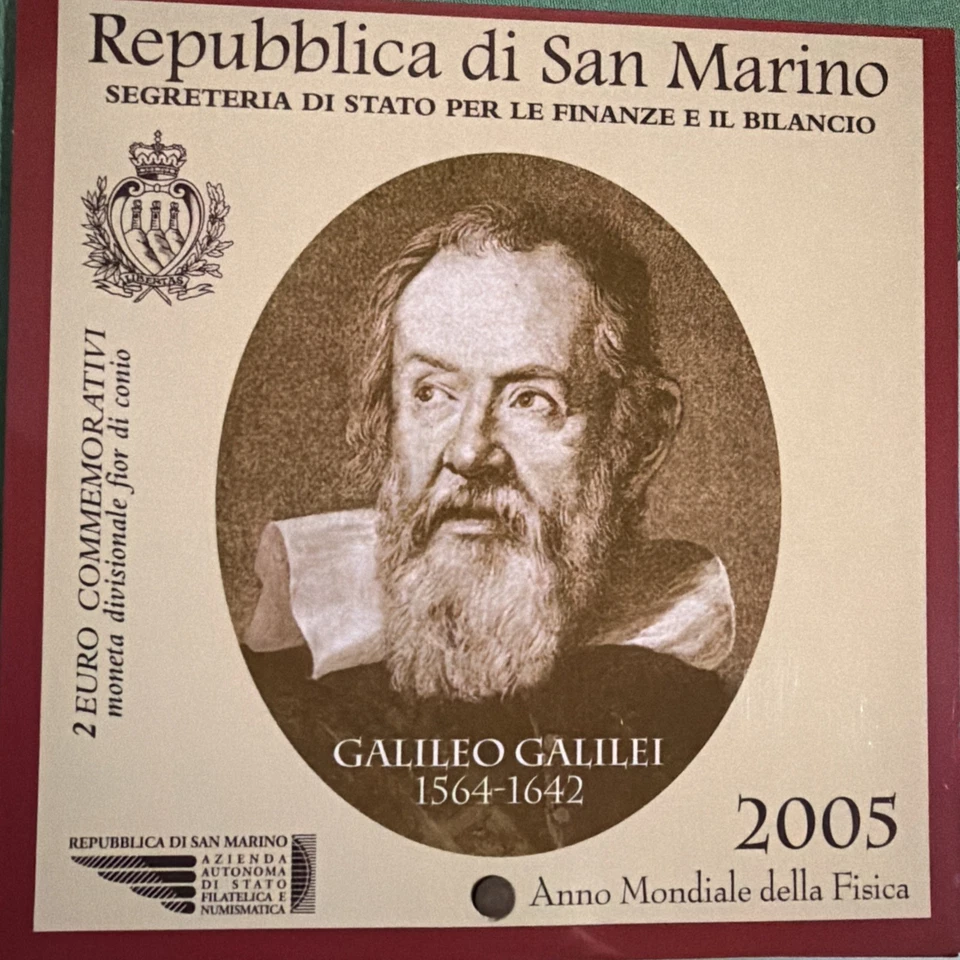 Saint Marin 2 euros commémorative 2005 Galilée - Photo 1/4