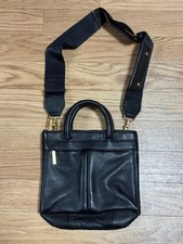 Porter Miniature 2-Way Helmet Bag Leather Black Unused Small Shoulder Length