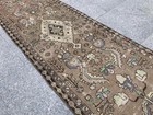 EARTHY VINTAGE BOHO HAND KNOTTED OUSHAK WOOL HANDMADE TURKISH ANTIQUE RUNNER RUG