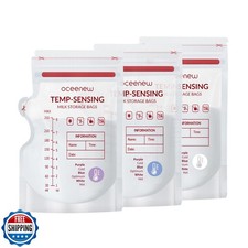 Oceenew Breastmilk Storing Bags,Disposable Self Standing No-Leak Milk Storage