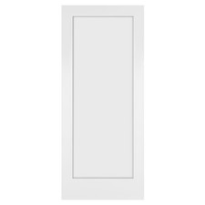 White Primed Wood Shaker Interior Slab Door 1-Panel
