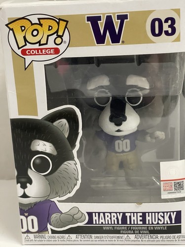 Funko Pop! COLLEGE UNIVERSITY OF WASHINGTON HARRY THE HUSKY 03 COLLEGIA CON LICENZA - Foto 2 di 7