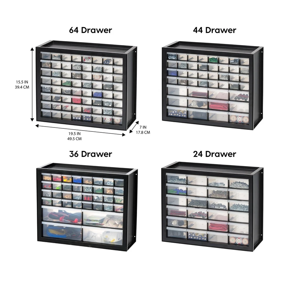 USA Screw Tool Organizer Small Parts Cabinet Chest, 44-Drawer Hardware Electr... - Image 3 of 4