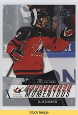 2024 Team Canada Juniors Prospectus Momentous Caleb Desnoyers #PM-30 READ 1l1y
