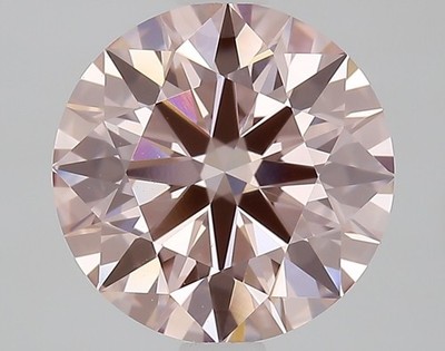 Round 2.06 Cts Fancy Intense Pink VVS2 IGI Certified Lab Grown CVD Diamond ROUND