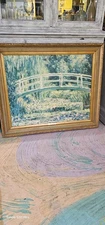 Vintage Water lilies Claude Monet Print 1997 By The Carlyle Collection 36x30.5 
