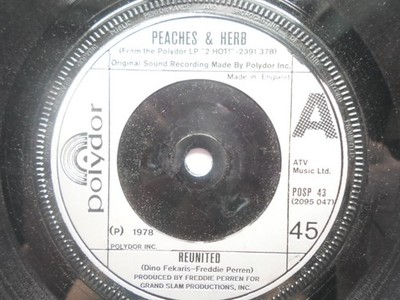 Peaches  Herb - Reunited/Easy As Pie - Used Vinyl Record 7 - J16414z