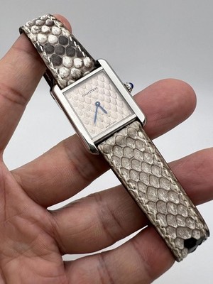 Cartier Tank Solo 24mm x 31mm Python Pattern Dial + Strap Steel