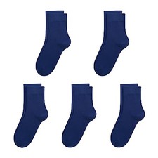 Kids Viscose Bamboo School Socks Soft flate Seam Color Anti Odor Thin