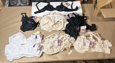 Vtg Bra NOS Bundle Carnival Style 61 & 71 Black Champagne Stretch Lace Underwire