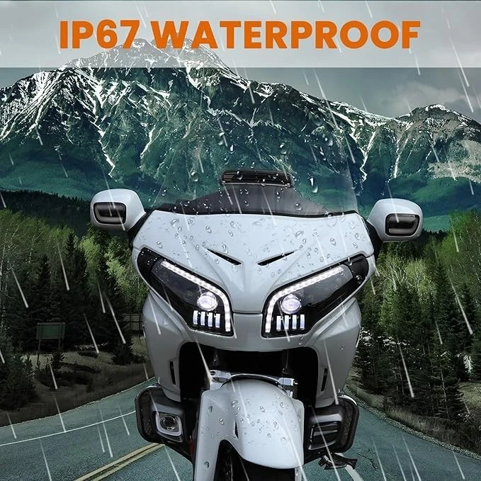 Conjunto de faros LED luz intermitente para Honda GoldWing GL1800 2001-2017  Foto 4 de 4