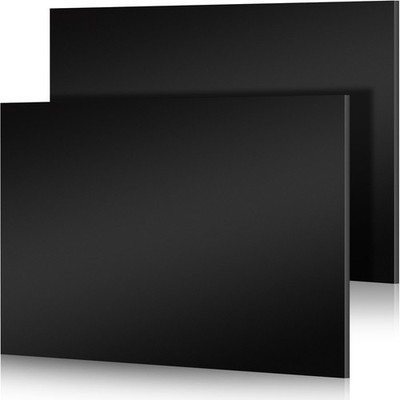 ''2 Pcs 1/4'' Thick Black HDPE Plastic Sheet 24'' x 48'' for DIY, Machining & Crafts