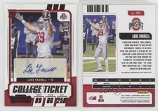 2021 Contenders Draft Picks College Game Ticket Red Luke Farrell Rookie Auto RC