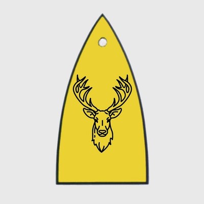 GUITAR TRUSS ROD COVER - Engraved Etched - ESP LTD - DEER Buck Antlers - YELLOW