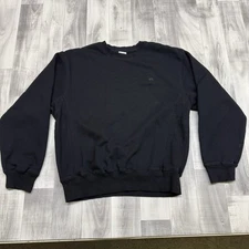 ✅Vintage Russell Athletic Black Blank Sweatshirt 90s Men’s MEDIUM *SMALL HOLE