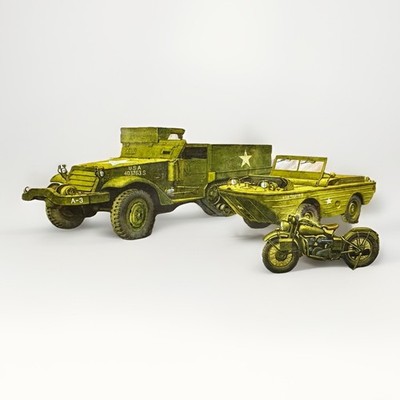 13408 ACADEMY 1/72 M3 HALF TRACK & 1/4ton AMPHIBIAN VEHICLE